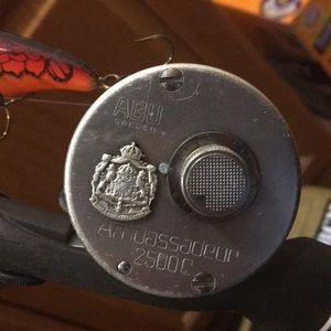 ABU SWEDEN AMBASSADEUR 2500C FISHING REEL & Pole